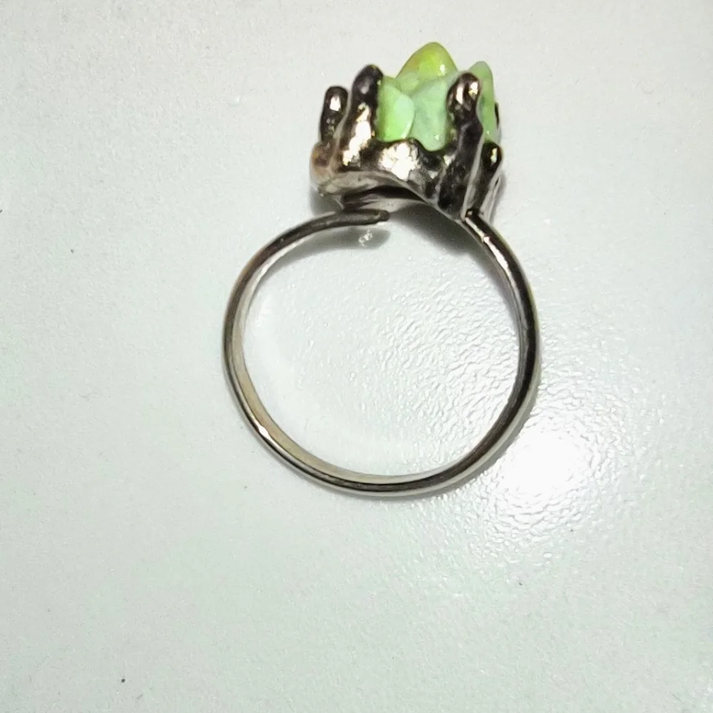 Jade Stone Colored Fashion Ring